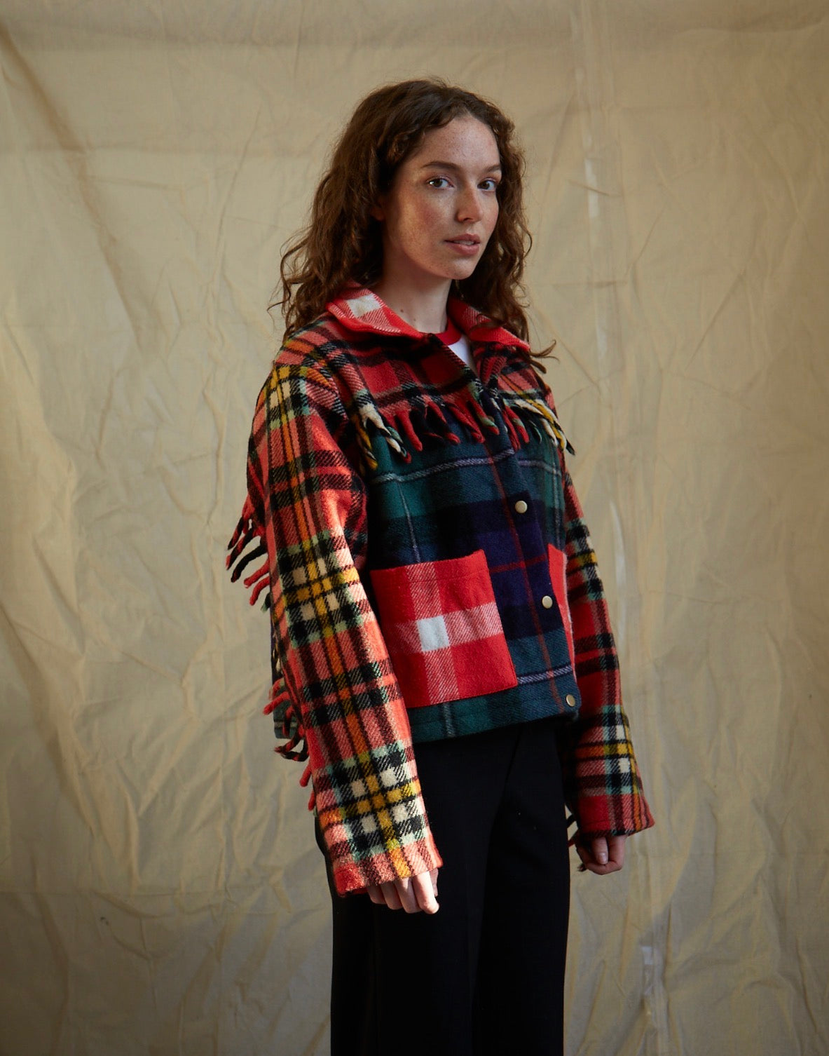 The Montrose reworked tartan jacket (size L)