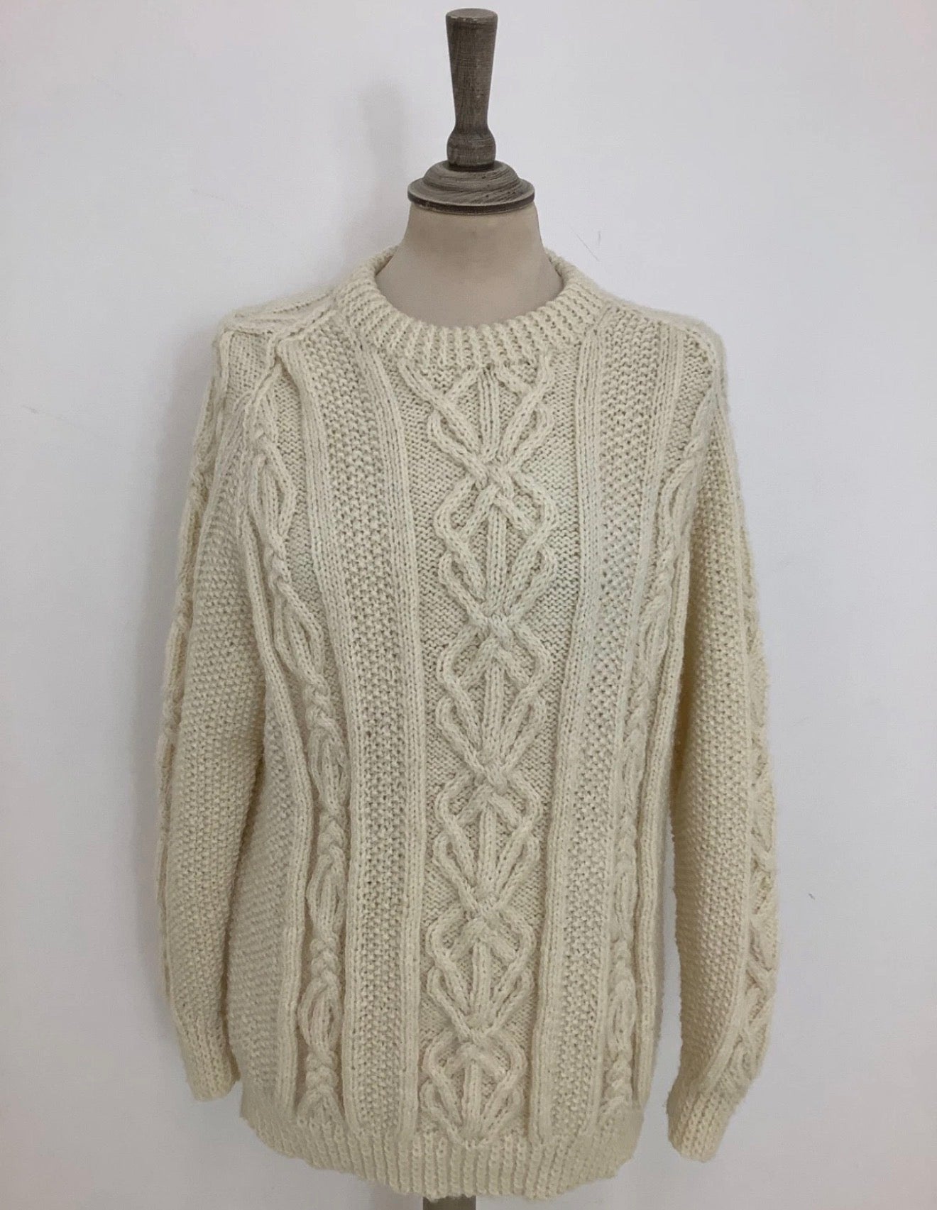 Vintage hand knit Aran jumper