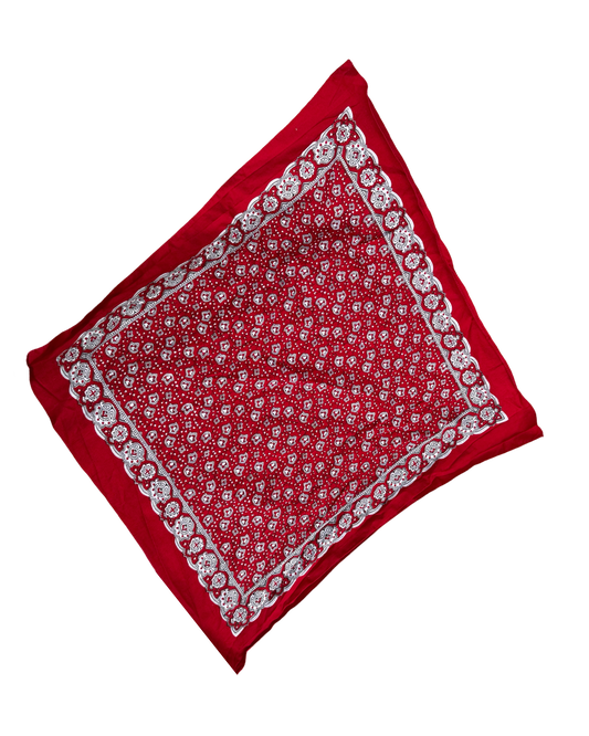 Red foulard vintage neckerchief