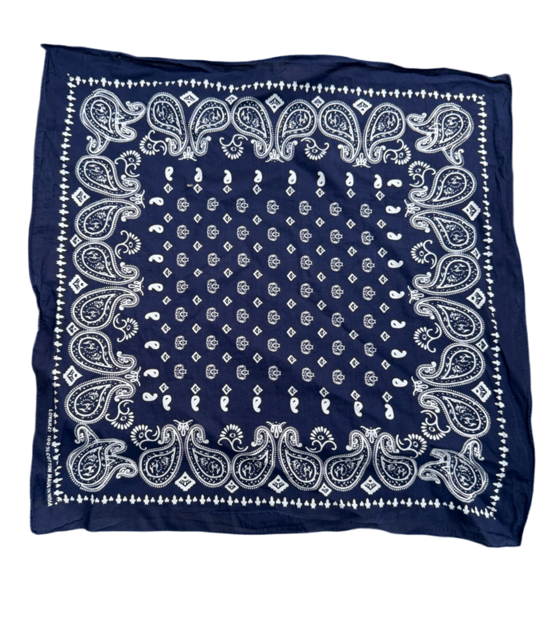 Dark blue paisley vintage neckerchief