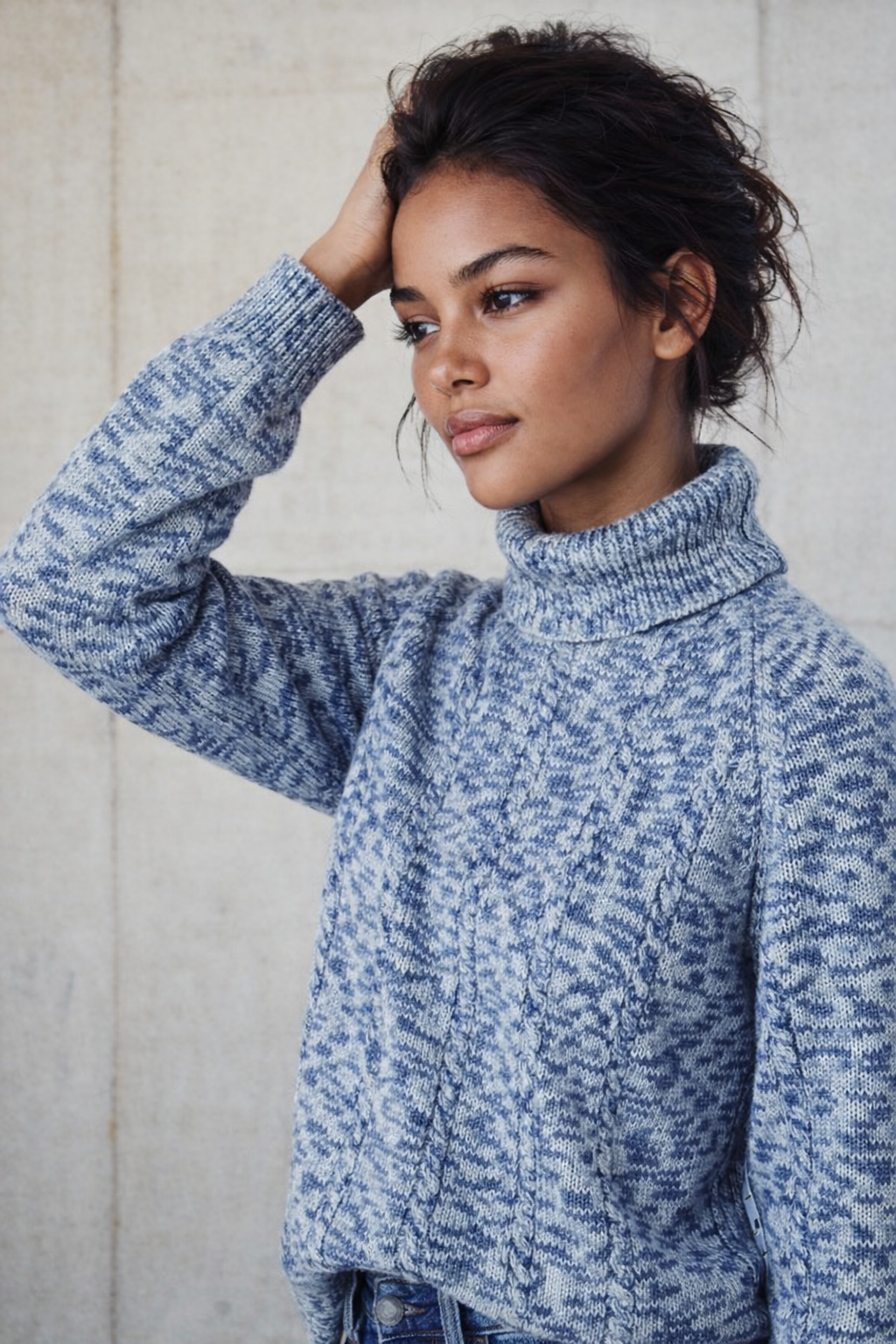 Vintage 1980s hand cable knit jumper