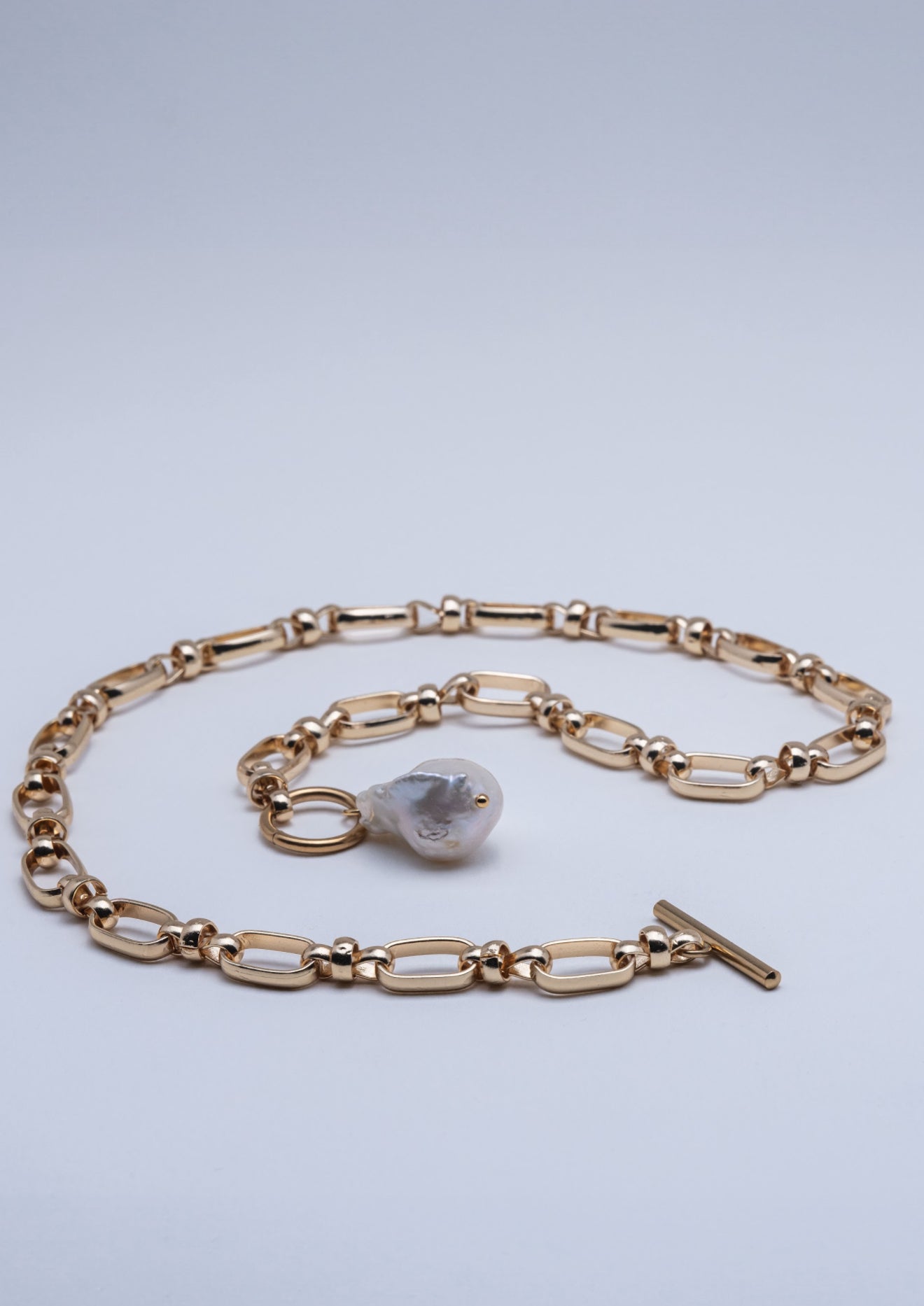 Celeste Gold-Plated Baroque Pearl Necklace