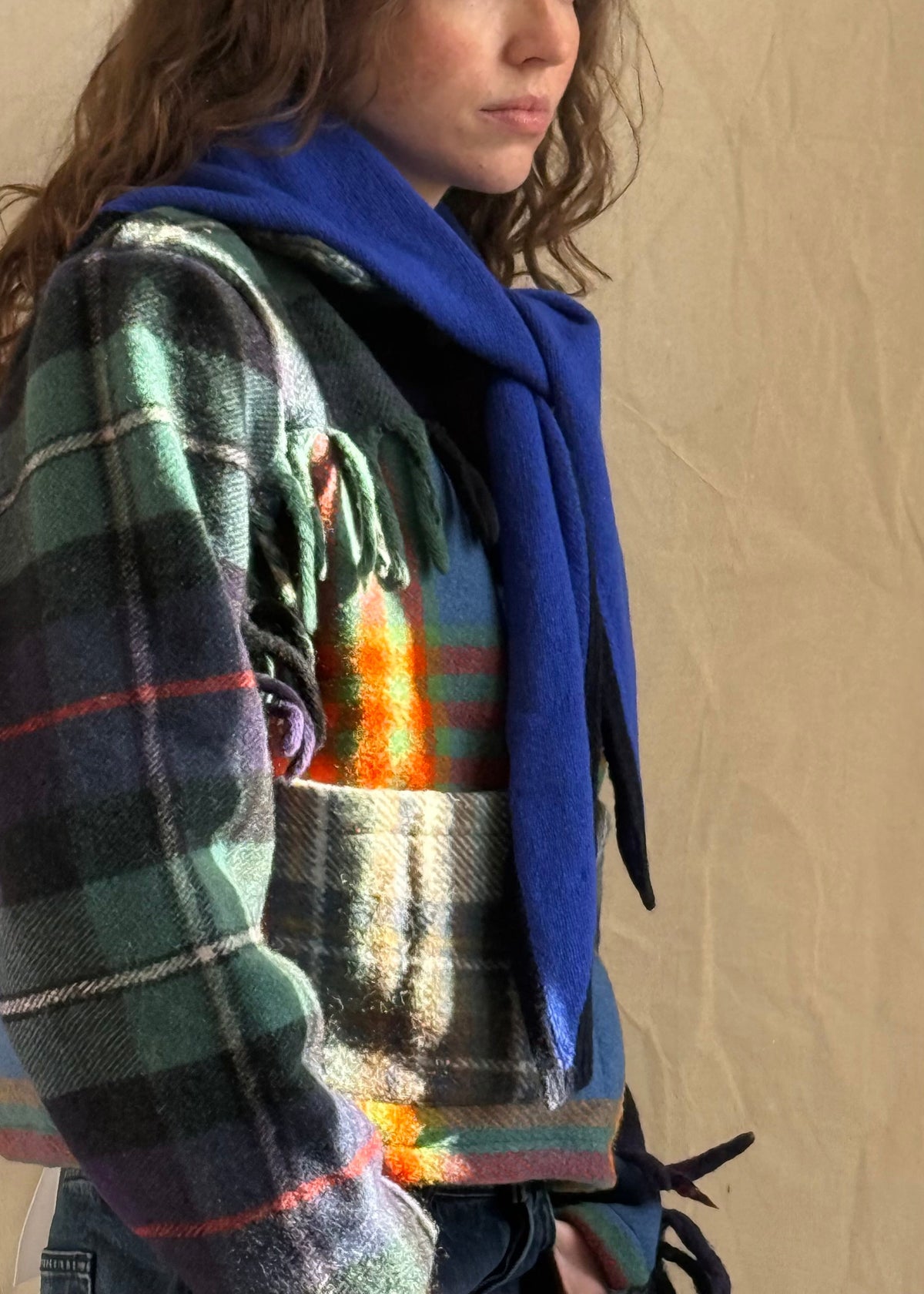 The Torridon reworked tartan jacket (size L)