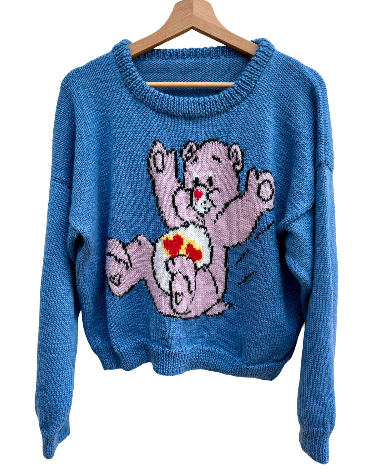 Care Bear Jumper - hand knitted in the UK (child)