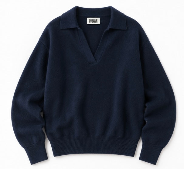 Billie 100% Cashmere Collared Jumper