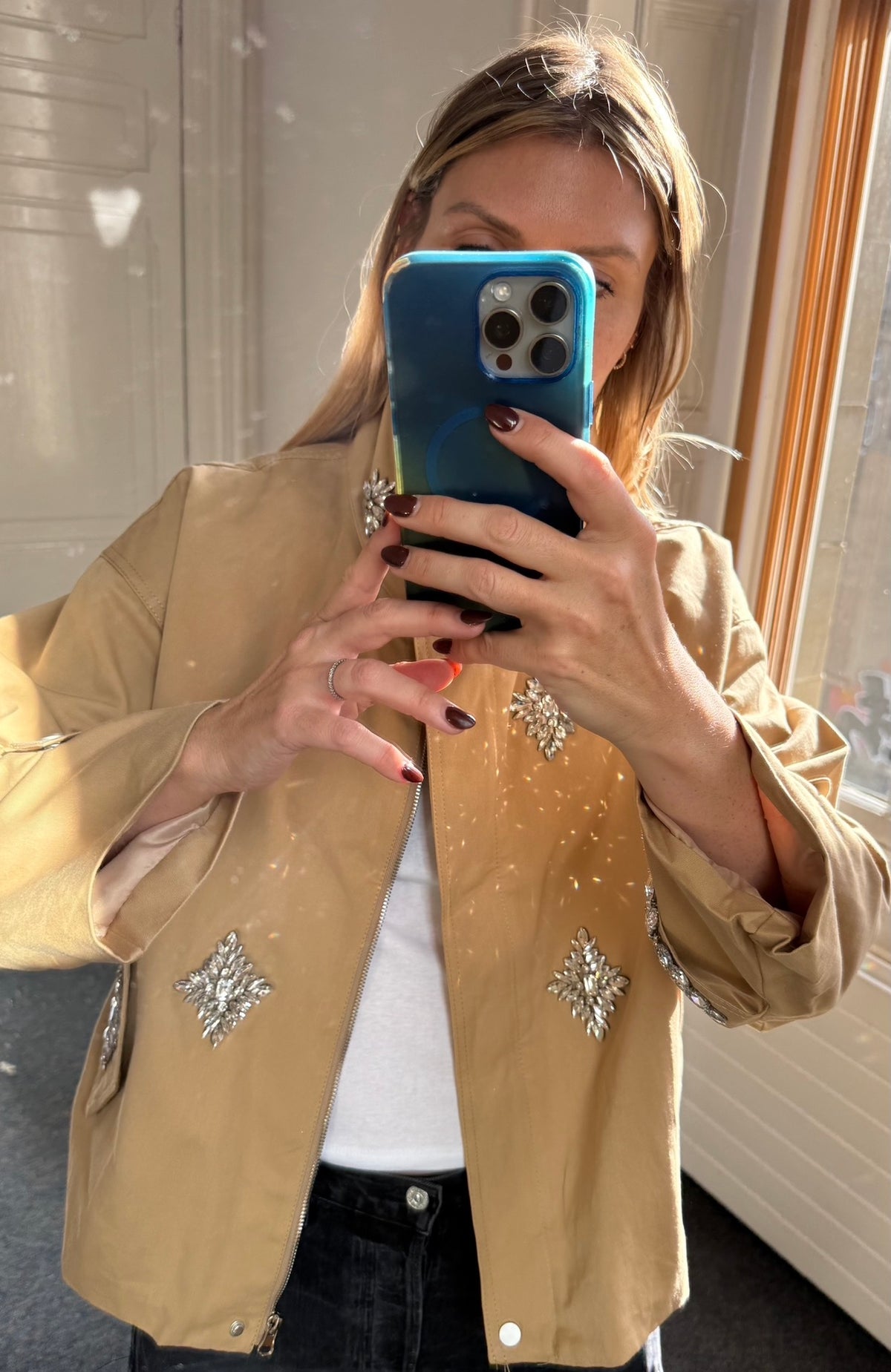 Gigi bejewelled bomber- PRE-ORDER