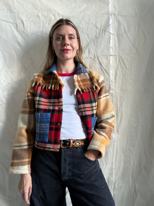 The Arisaig reworked tartan jacket (M)