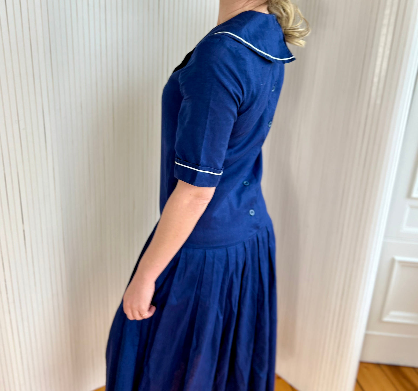 Laura Ashley 80s cotton sailor dress