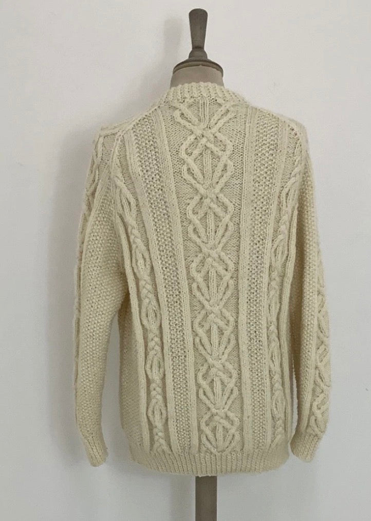 Vintage hand knit Aran jumper