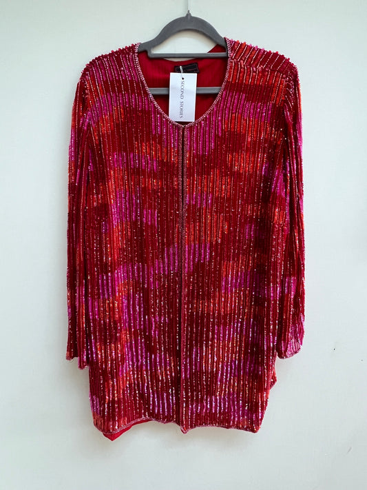 Sequin and beaded Frank Usher silk jacket/ top