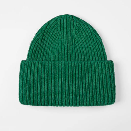 Green Merino Wool Beanie