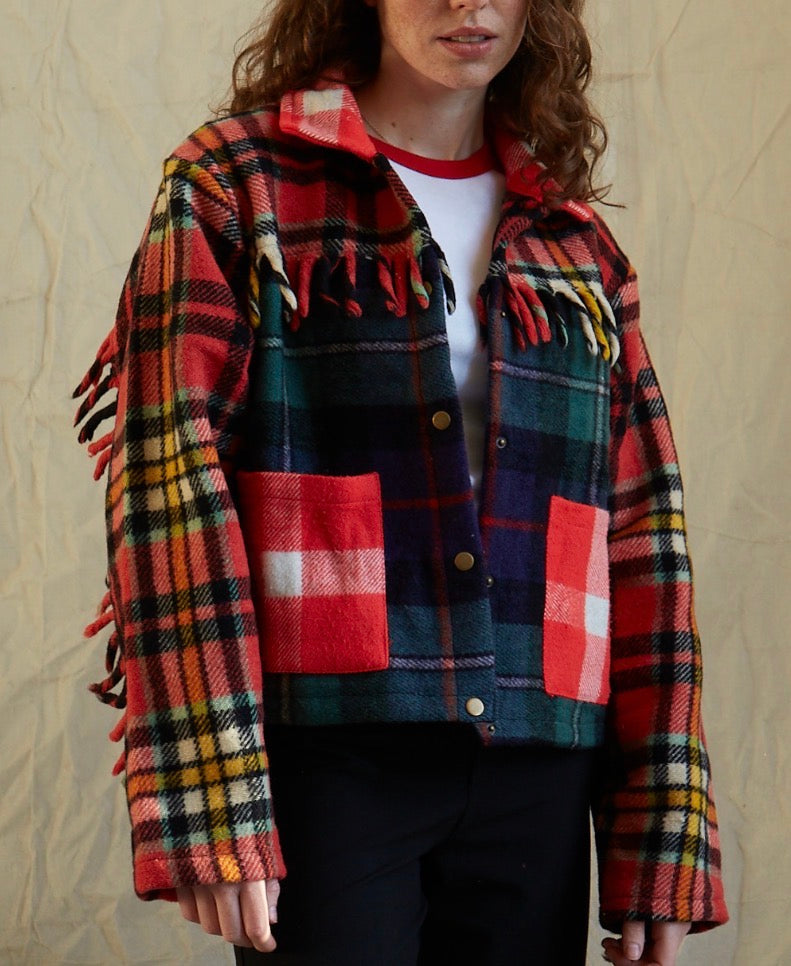 The Montrose reworked tartan jacket (size L)