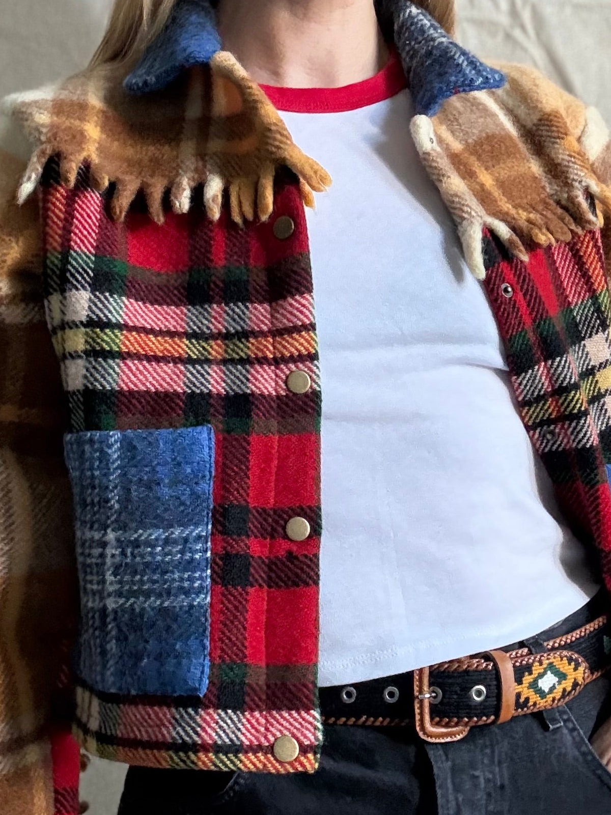 The Arisaig reworked tartan jacket (M)