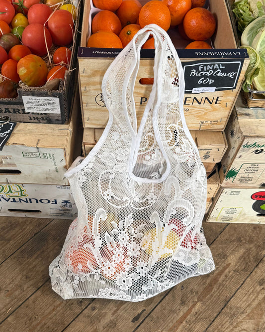 Vintage lace tote