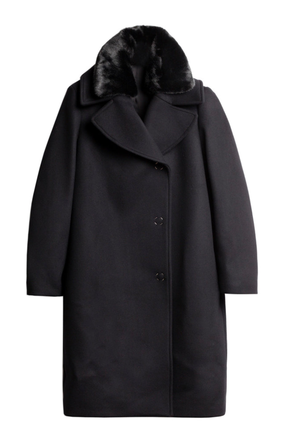 Acne studios black wool coat