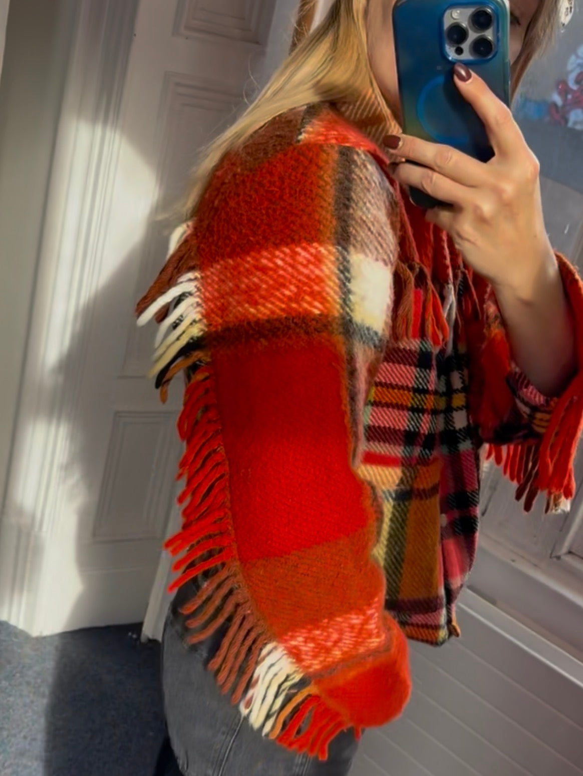 The Elie reworked tartan jacket (size L)
