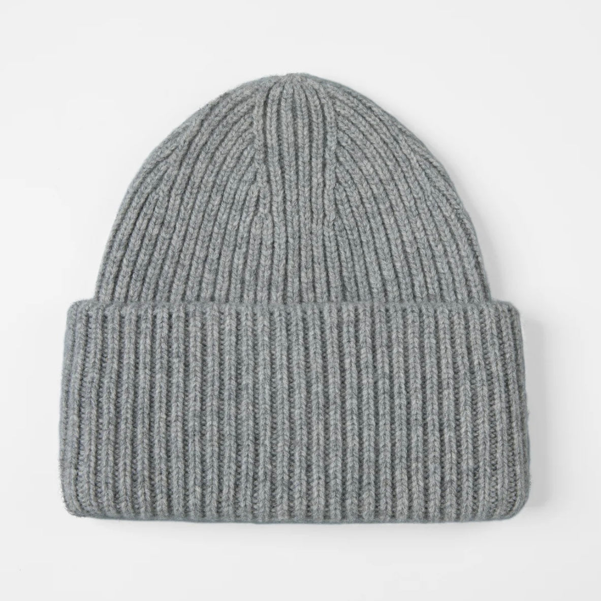 Grey Marl Merino Wool Beanie