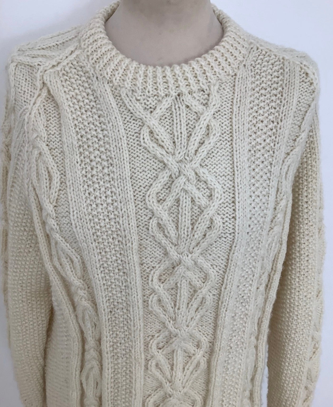 Vintage hand knit Aran jumper