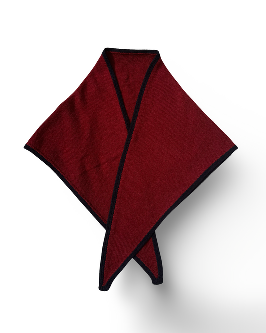 Burgundy ‘Morven’ Large Triangle Scarf