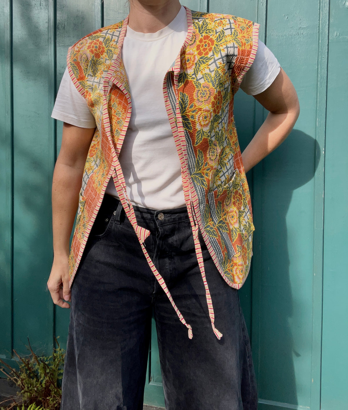 Vintage kantha vest SIZE 1