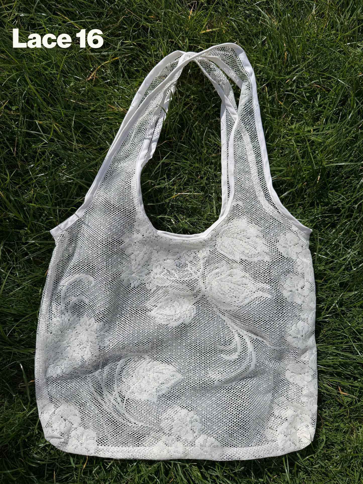 Vintage lace tote