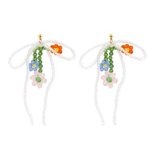 Load image into Gallery viewer, Handmade bow bouquet earrings