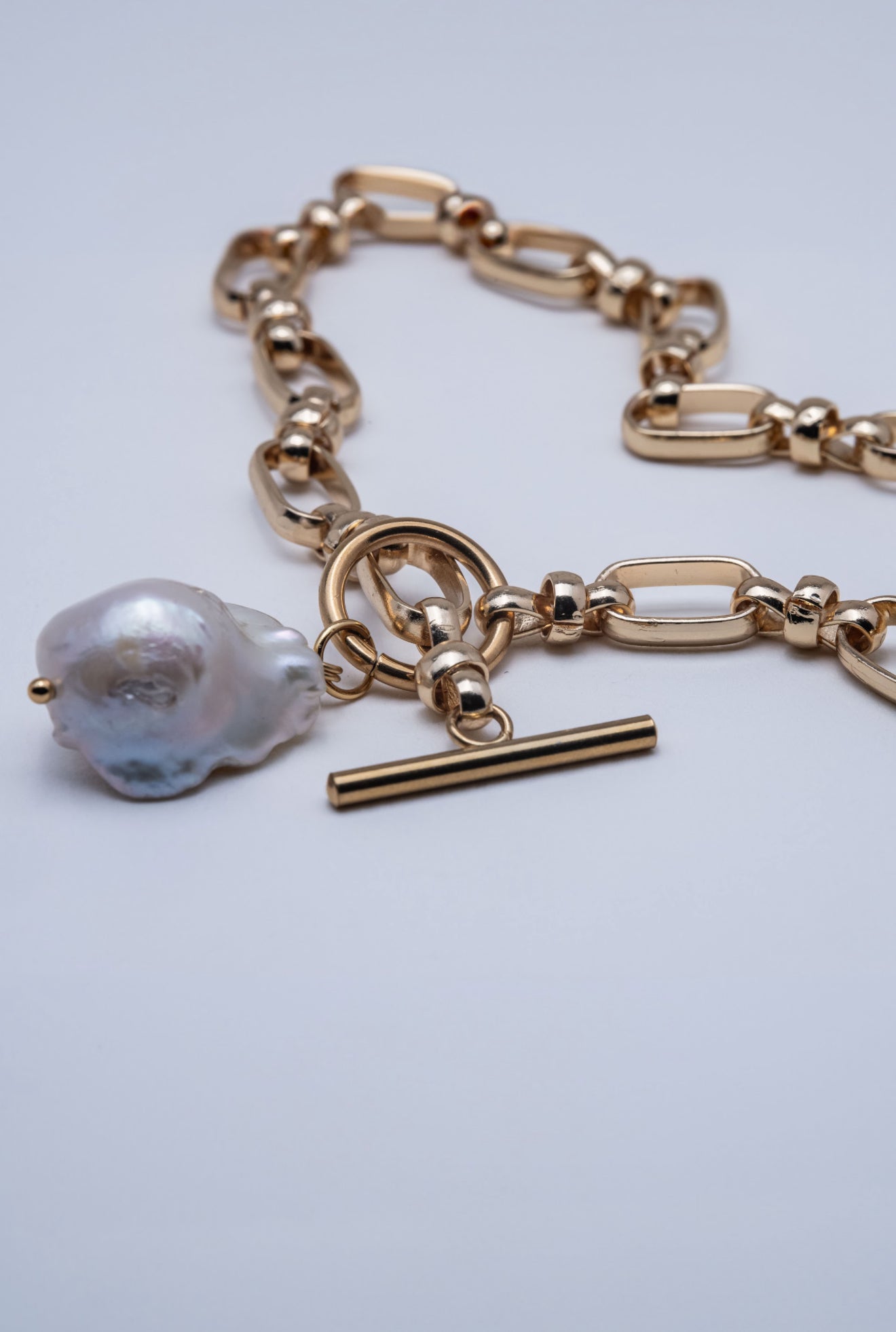 Celeste Gold-Plated Baroque Pearl Necklace