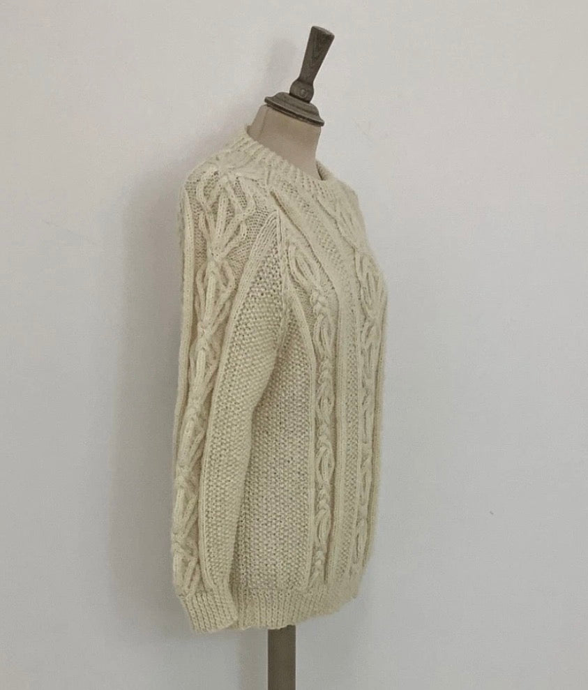 Vintage hand knit Aran jumper