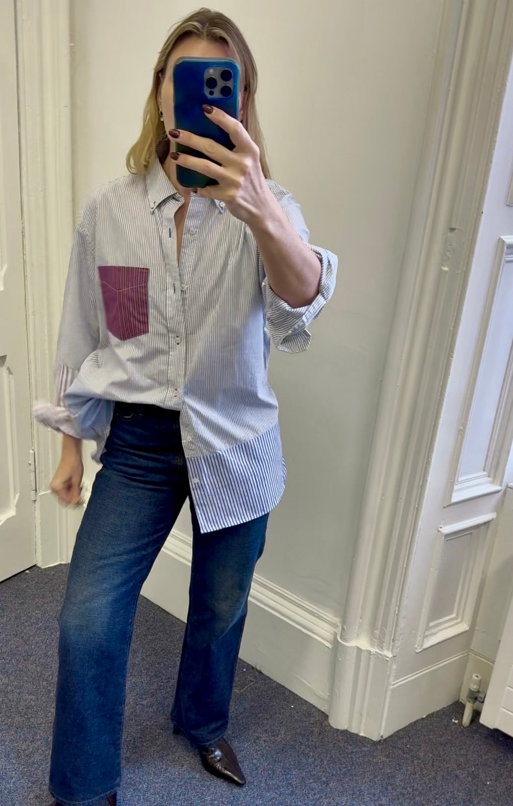 The Bleeker stripe reworked shirt