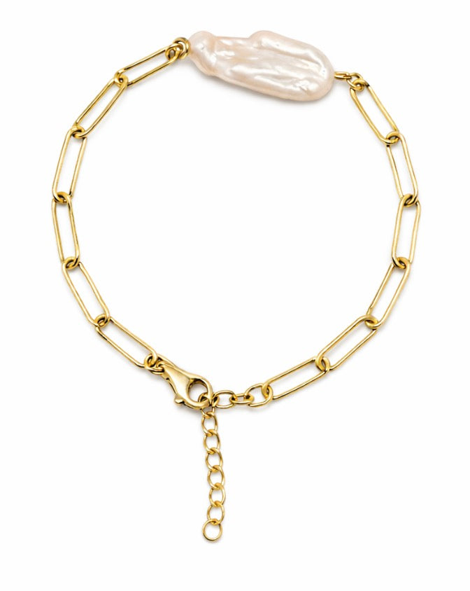 Madelaine plated bracelet baroque pearl