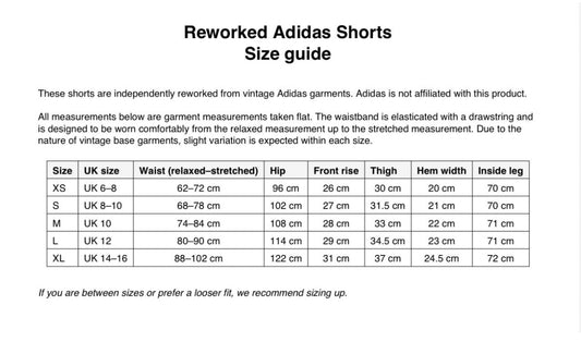 Reworked Adidas lace trim shorts - Black & White