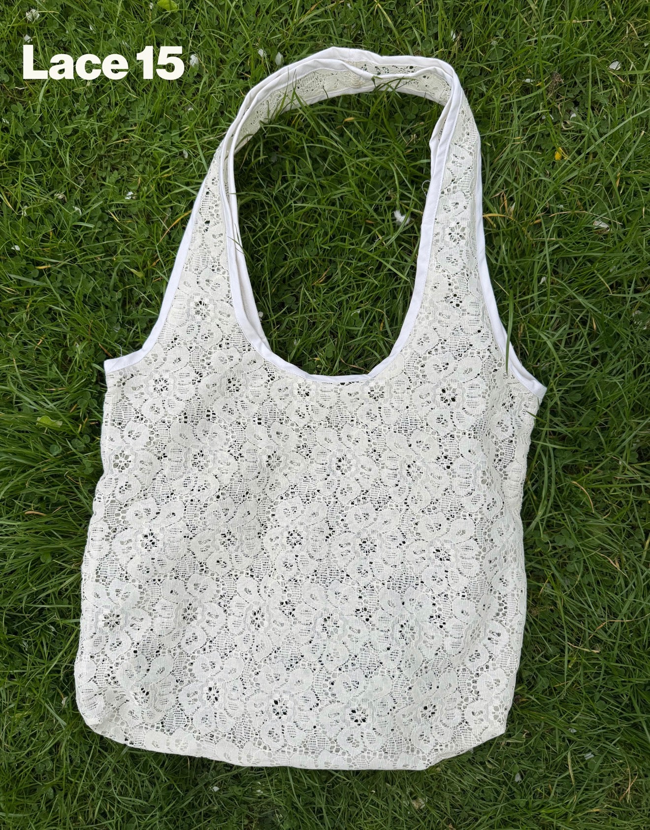 Vintage lace tote