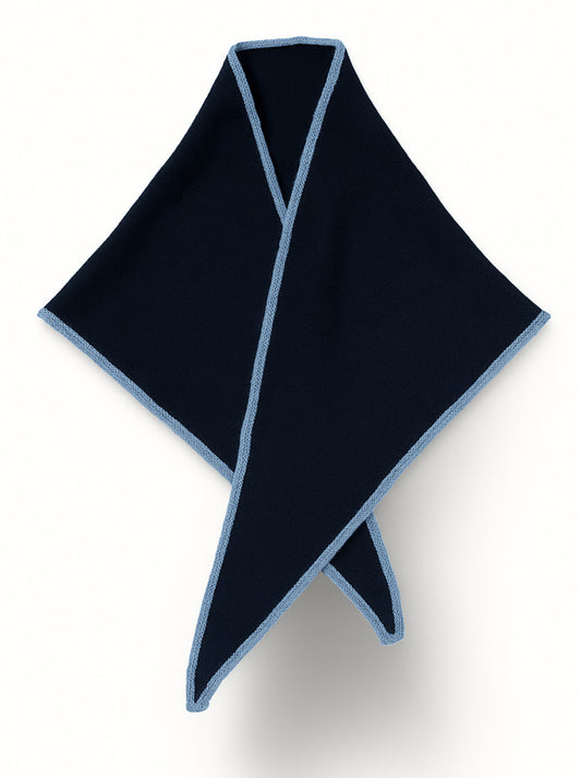 Pre-order Navy blue ‘Morven’ large Triangle Scarf