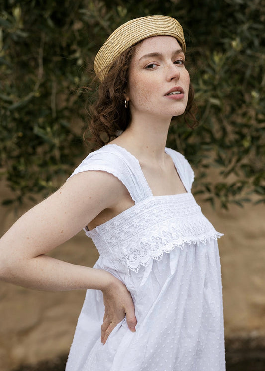 Straw pillbox hat