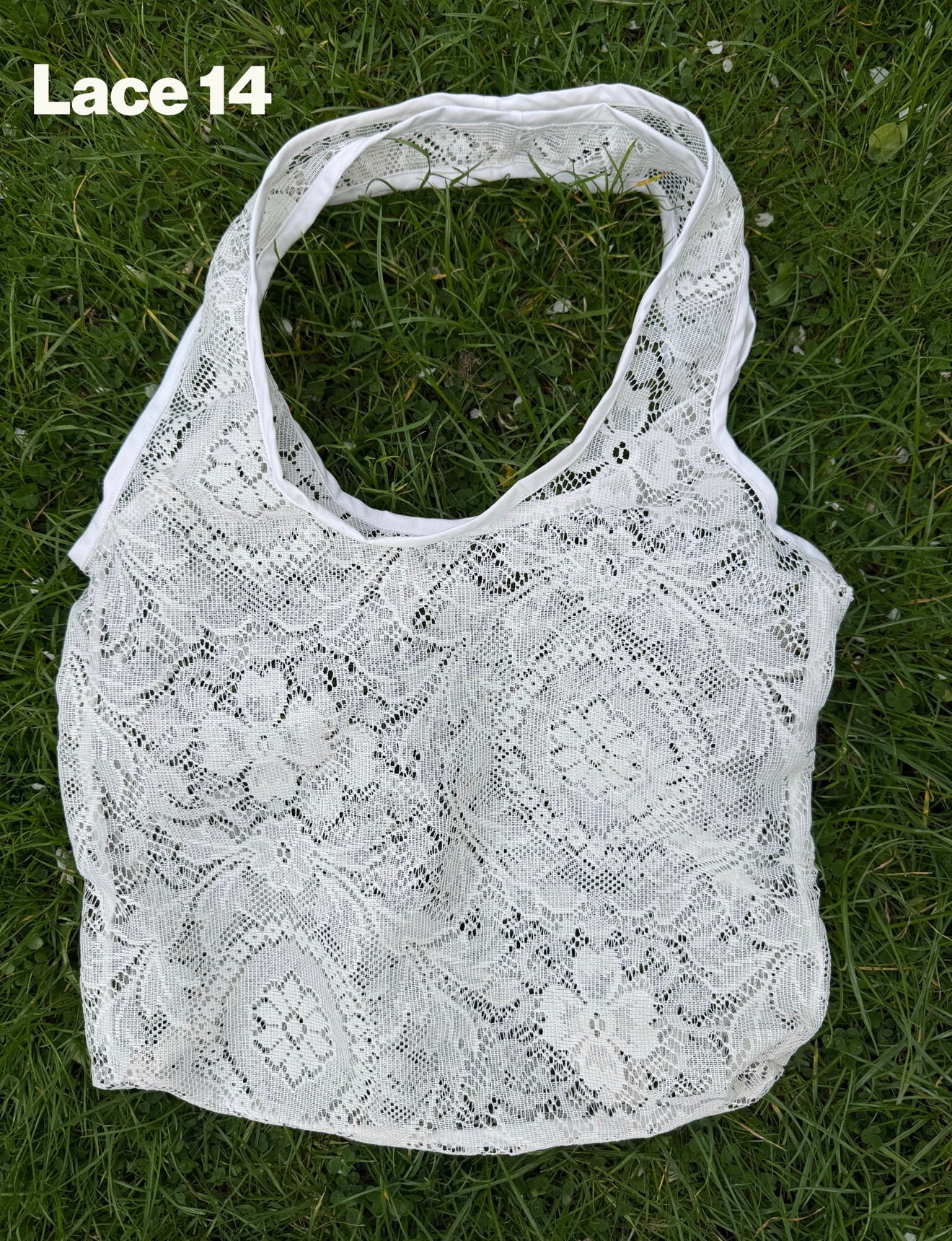 Vintage lace tote