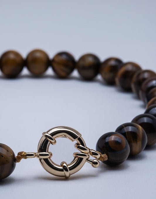 Back in stock - Polished Tiger’s eye  'Betty' Necklace