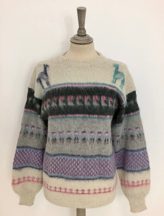 Llama 80s knit