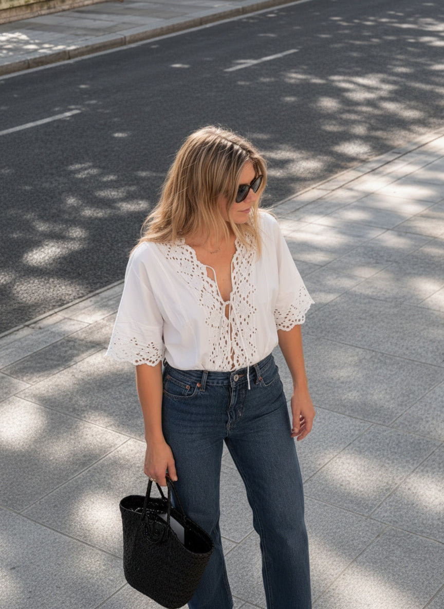 The Elodie tie front top