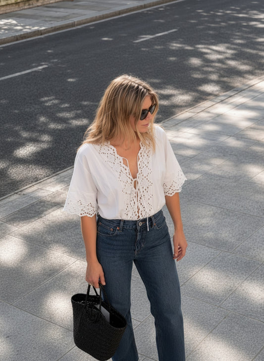 The Elodie tie front top