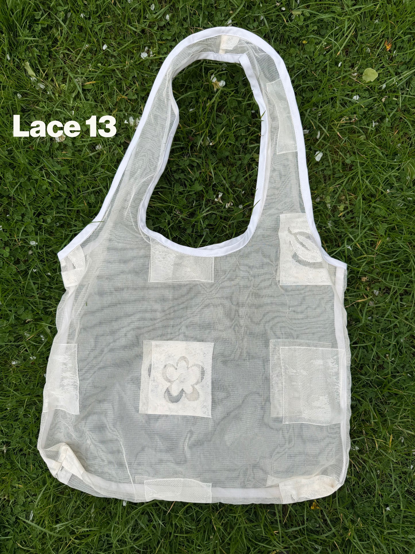 Vintage lace tote