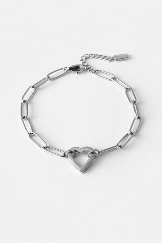 Heart link bracelet