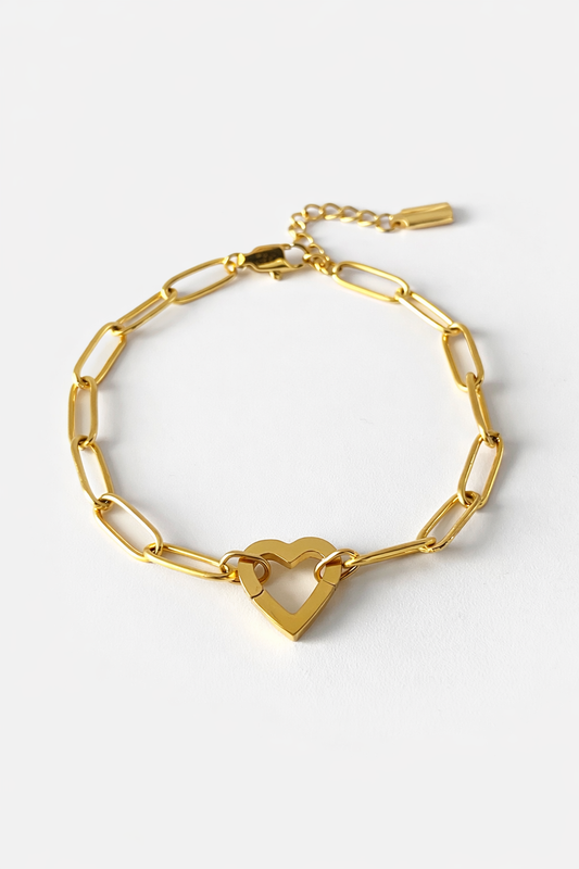 Heart link bracelet
