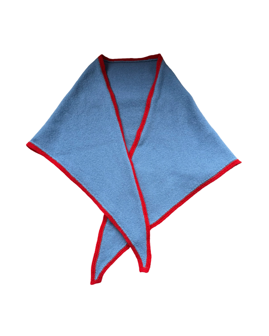 Sky blue ‘Morven’ large Triangle Scarf