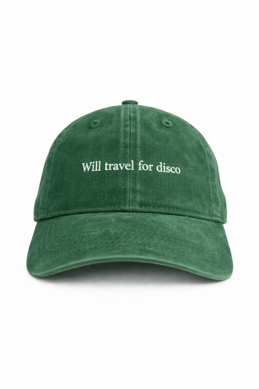 Will travel for disco cap