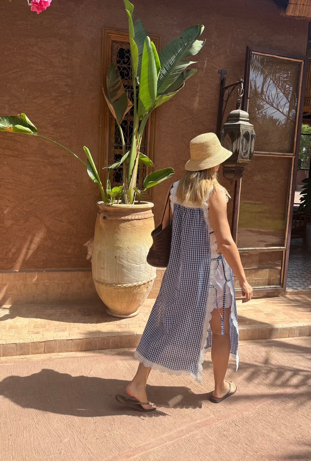 Skye Gingham Pinafore Dress