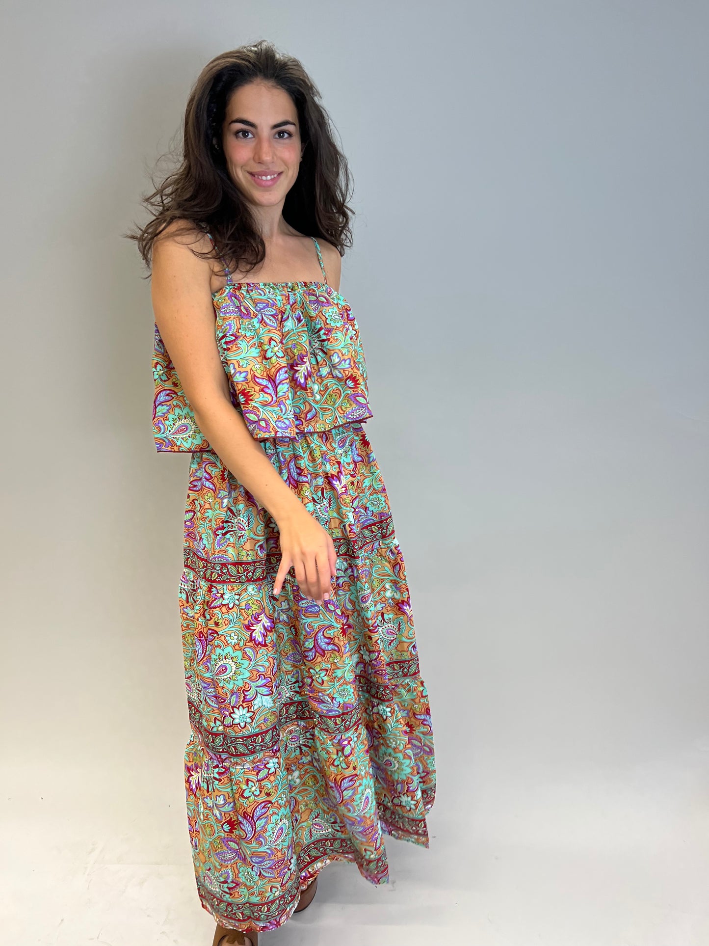 Amelie silk maxi dress: UK size 8-16