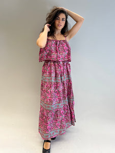 Repurposed silk maxi dress: UK size 8-16