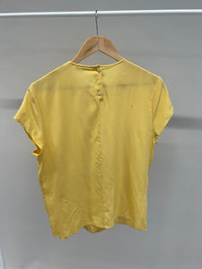 Yellow silk top