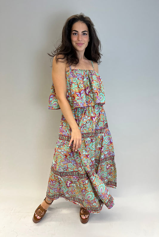 Amelie silk maxi dress: UK size 8-16