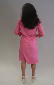 Vintage 1960s silk dress - UK size 12